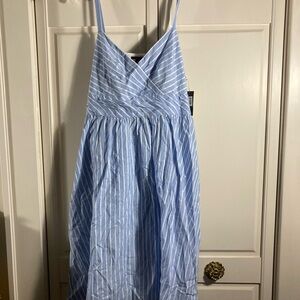 Nautica Blue and White Striped Dress size 14